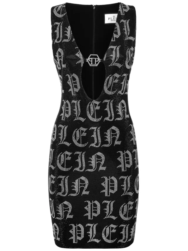 Philipp Plein Korte Jurk Gothic Plein zwart, foto 2