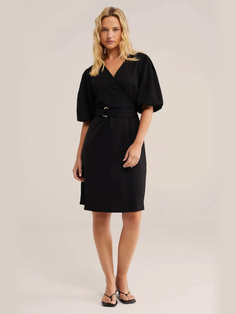WE Fashion A-lijn jurk zwart