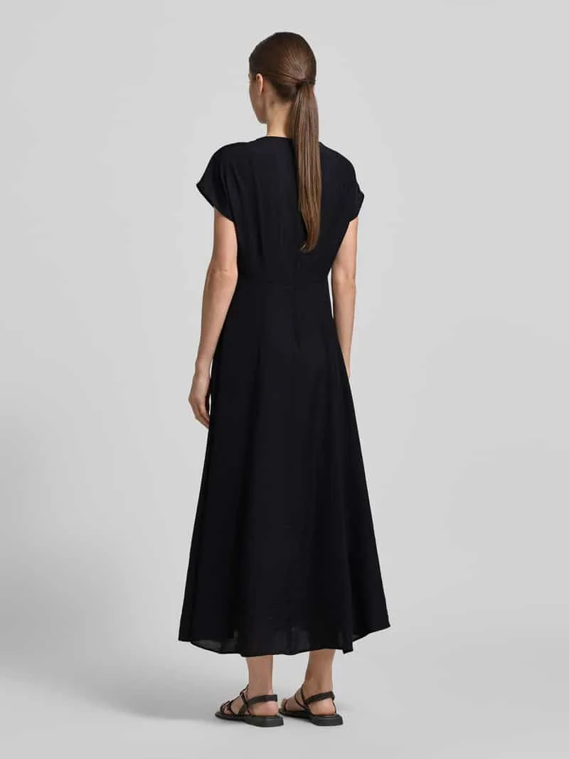 Marc O'Polo midi-vrijetijdsjurk van viscosemix marineblauw, foto 3