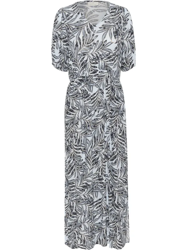 Kaffe Damesjurk KAFFE Isolde blue leaf print