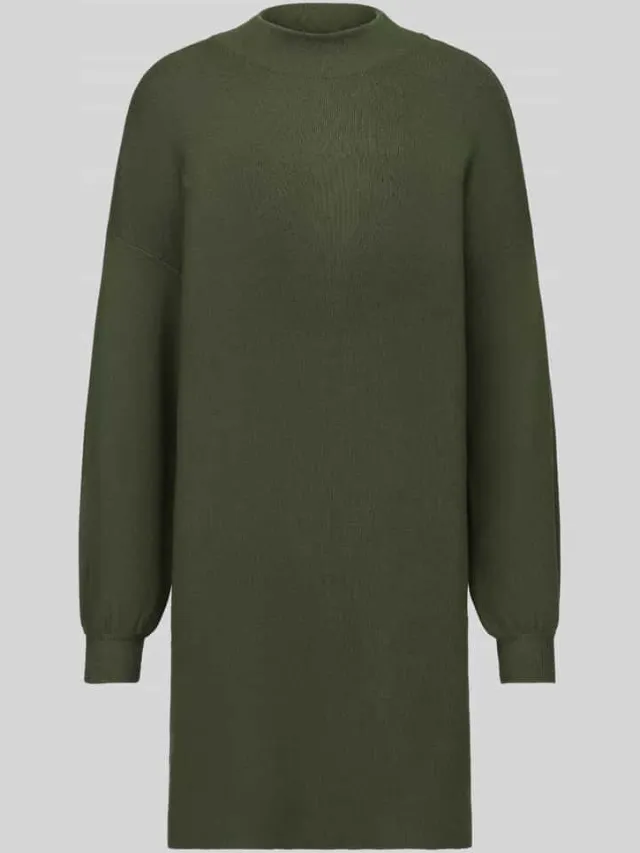 Vero Moda relaxed fit tricotjurk van viscosemix model 'NANCY' donkergroen, foto 2