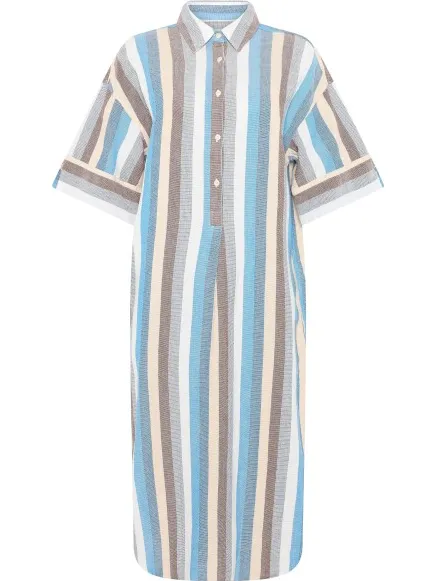 KnowledgeCotton Apparel Women's Organic Cotton Shirt Dress - Jurk, grijs