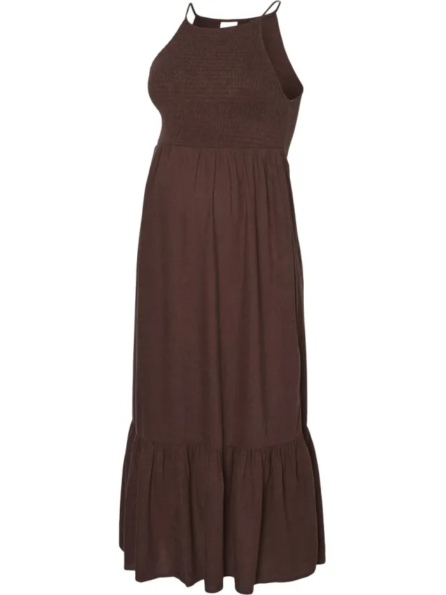 Mamalicious MLNEBULA S/L SMOCK WO MIDI DRESS - Dames - Mini jurken Fudgesickle