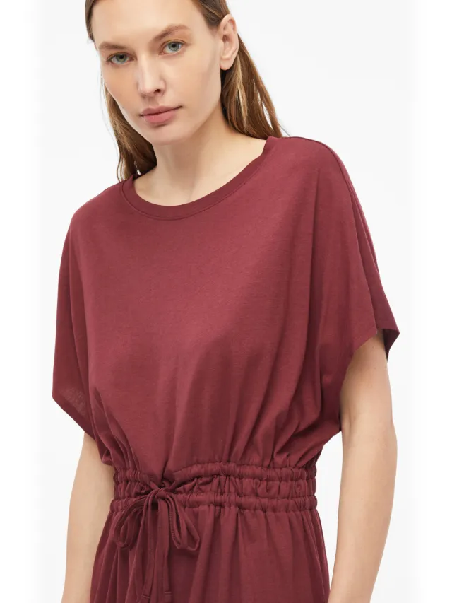 s.Oliver T-shirtjurk zomerjurk donkerrood, foto 3