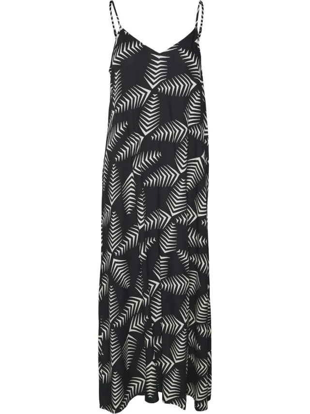 Vero Moda Kanya Singlet Jurk Dames zwart - off white
