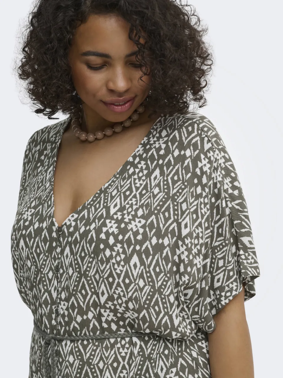 Only Carmakoma maxi jurk Plus Size met print - donkergroen, foto 4