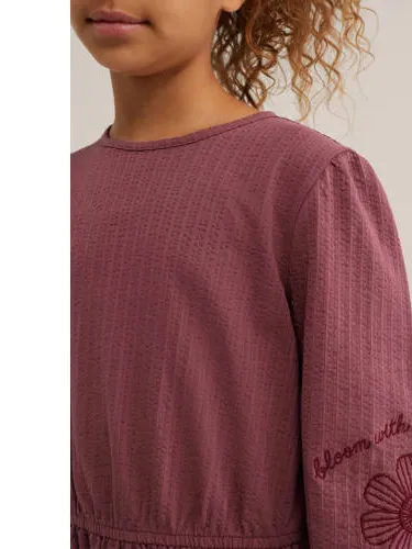 WE Fashion korte jurk met borduursels oudroze, foto 5