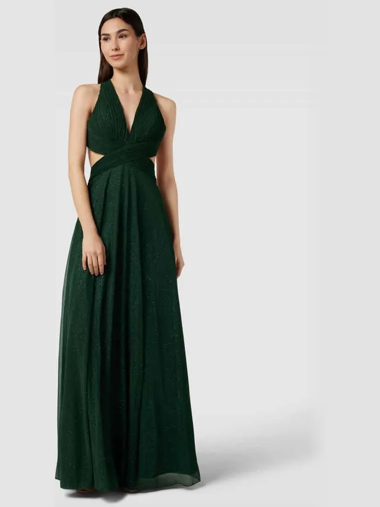 LUXUAR FASHION Avondjurk met cut-out Smaragdgroen
