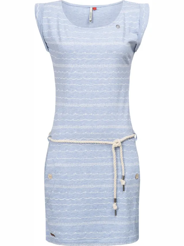 Ragwear Dames zomerjurk Tag Waves lichtblauw gemêleerd 20