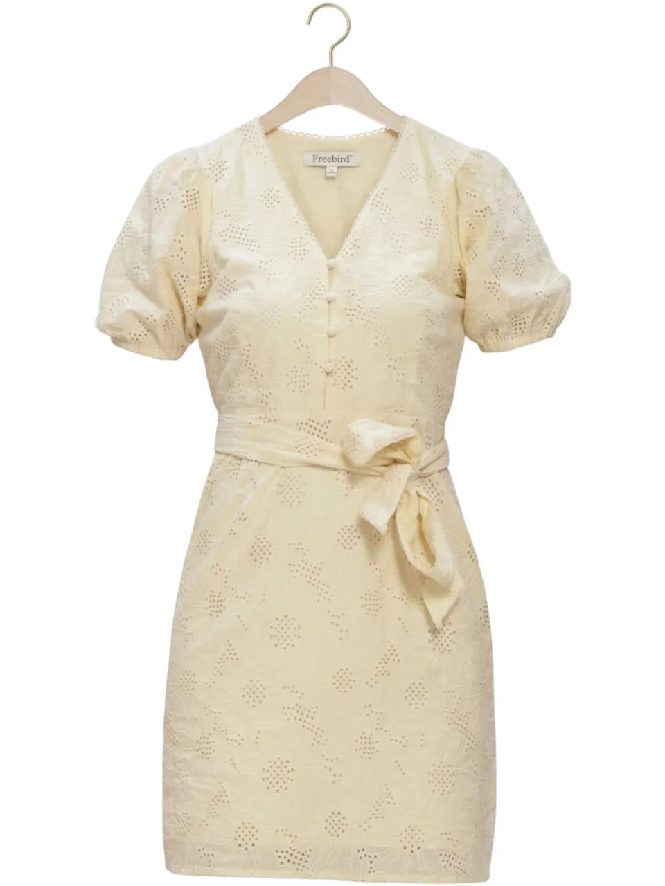 Freebird Dames Jurken Wv-flower-embro-26-1 - Creme, foto 2