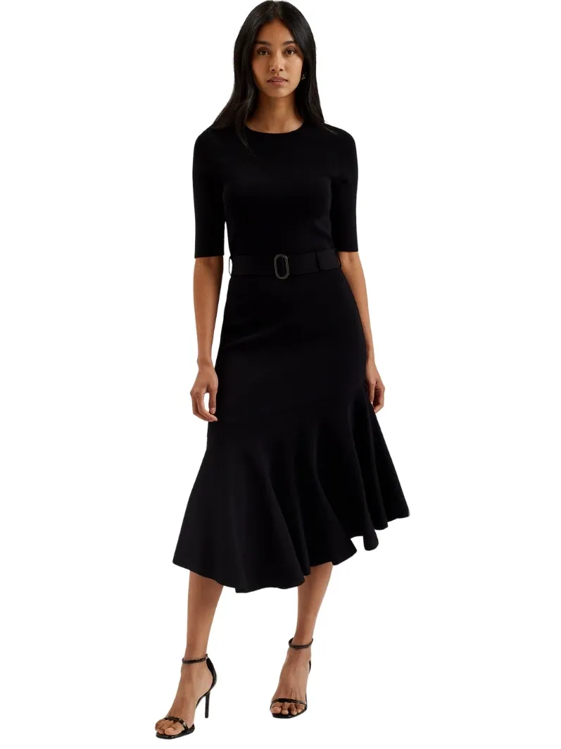 Ted Baker Samalee Gebreide Rok Met Zwierige Rand, Midi-jurk, Zwart
