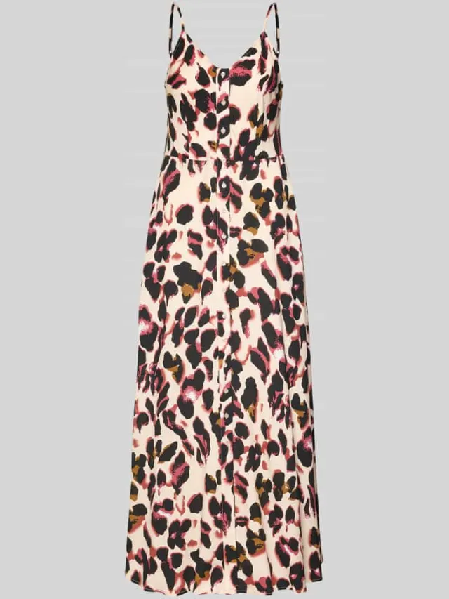 Yas maxi-jurk van viscose met knoopsluiting model 'SAVANNA' zwart, foto 2