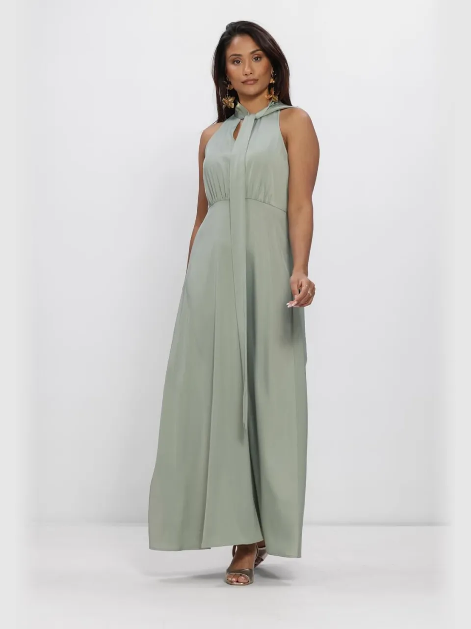 Yas Thea maxi-jurk groen, foto 3