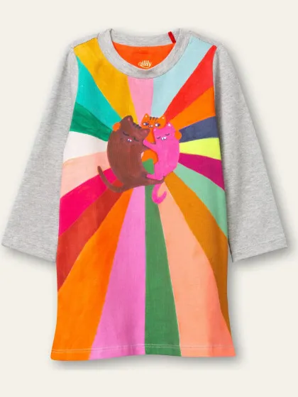 Oilily Dolsy jersey jurk Veelkleurig