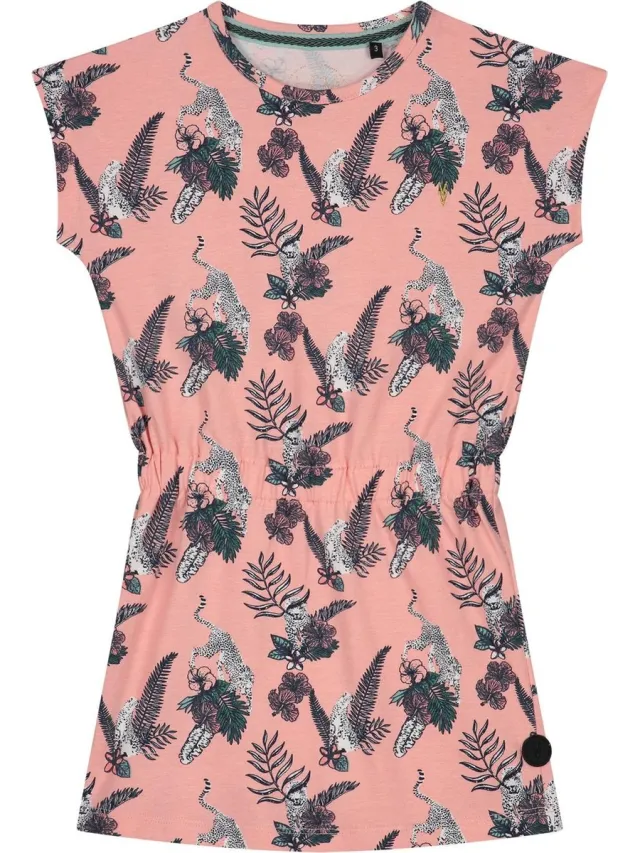 Levv jurkje Gemma soft peach flower roze