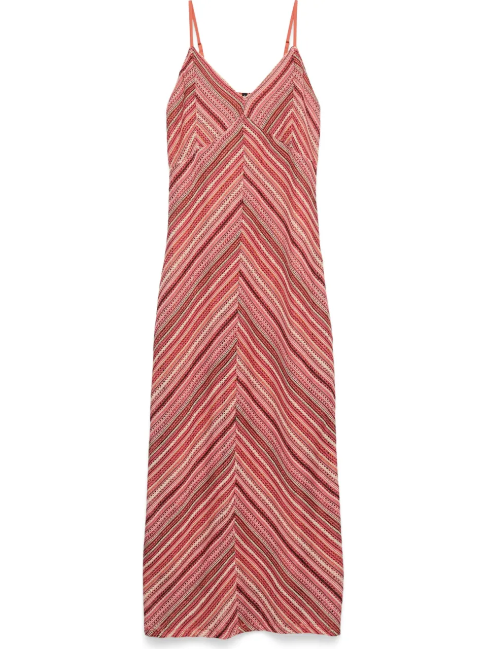 Vero Moda gestreepte maxi jurk roze, foto 2