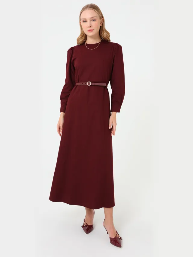Refka Modest Dress Refka Bordeauxrood