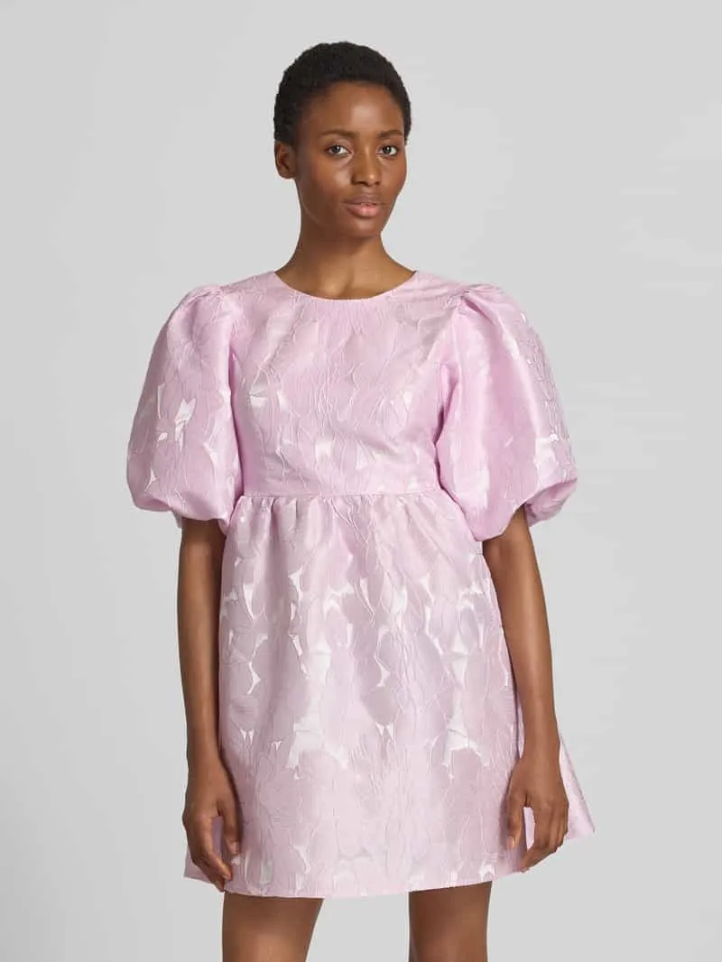Yas Cocktailjurk met pofmouwen model 'NOEALLA' Lila
