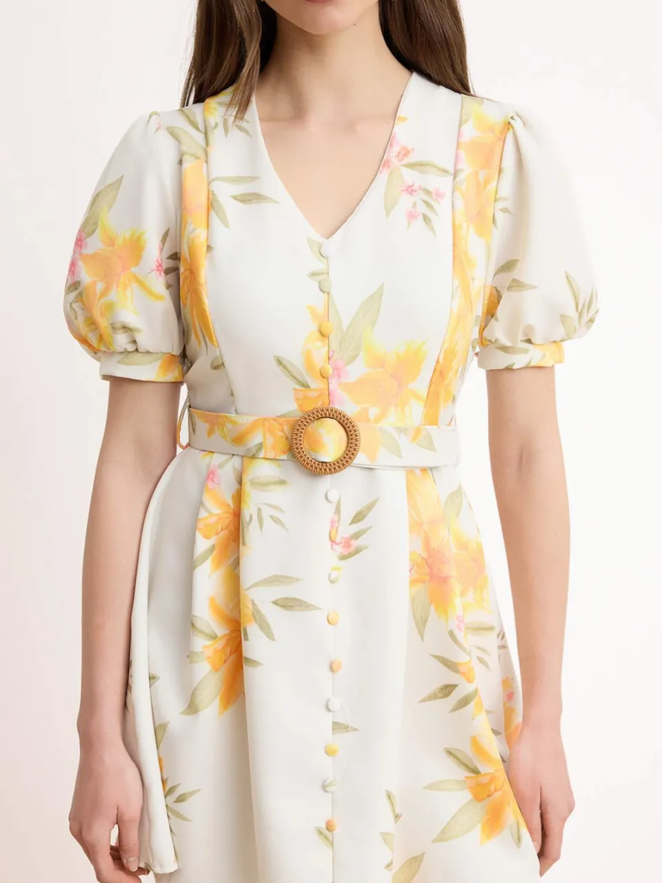 Trendyol TRENDYOLMİLLA Dames Meerkleurig Bloemen Kort / Mini Kort Skater Jurken veelkleurig, foto 2