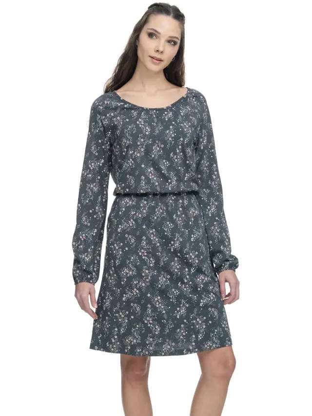 Ragwear Damesjurk met lange mouwen Ragwear Aligra donkergroen