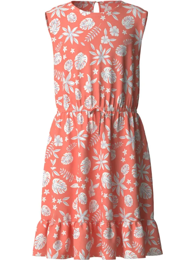 NAME IT NKFVINAYA SPENCER Meisjes Jurk Fusion Coral;Tropical