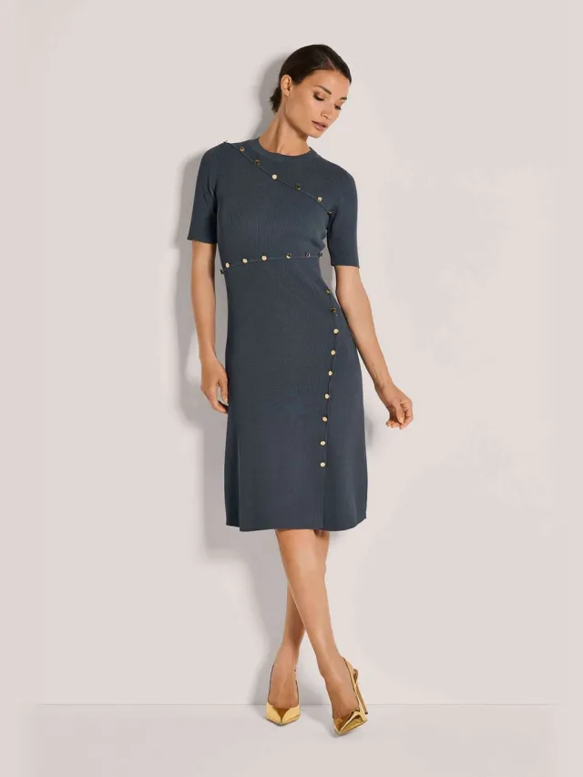 MADELEINE Tricot Jurk Tricot jurk nevelblauw