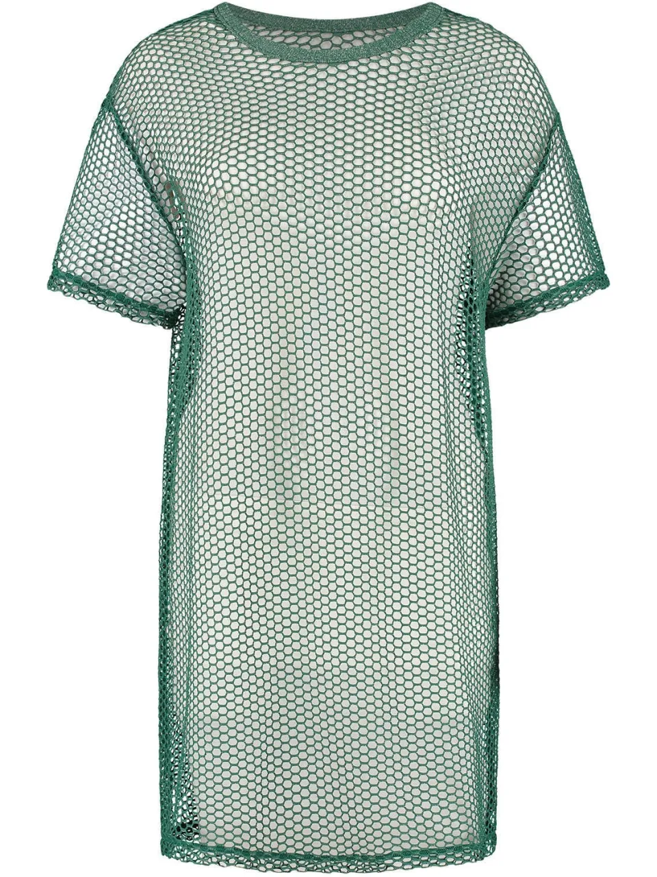 Beachlife mesh strandjurk met lurex groen, foto 2