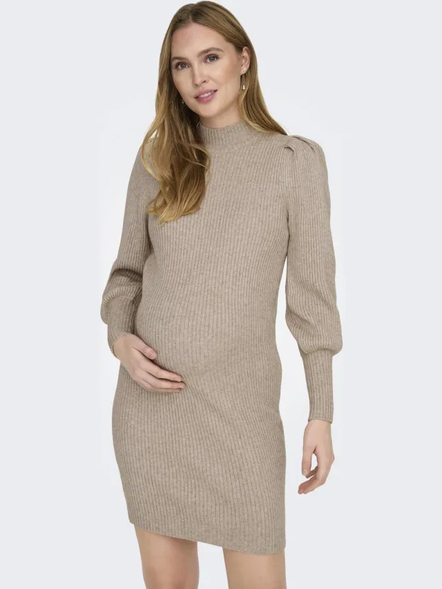 Only zwangerschapsjurk OLMKATIA taupe Bruin