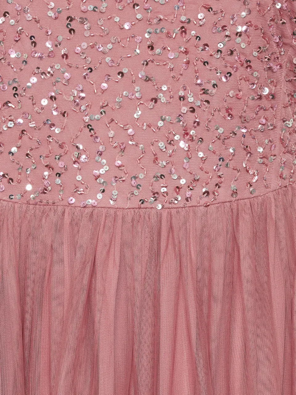 Luxe: Ultimate Embellishment Luxe Maxijurk Met Lovertjes In Donkerrozesize 44 roze, foto 5