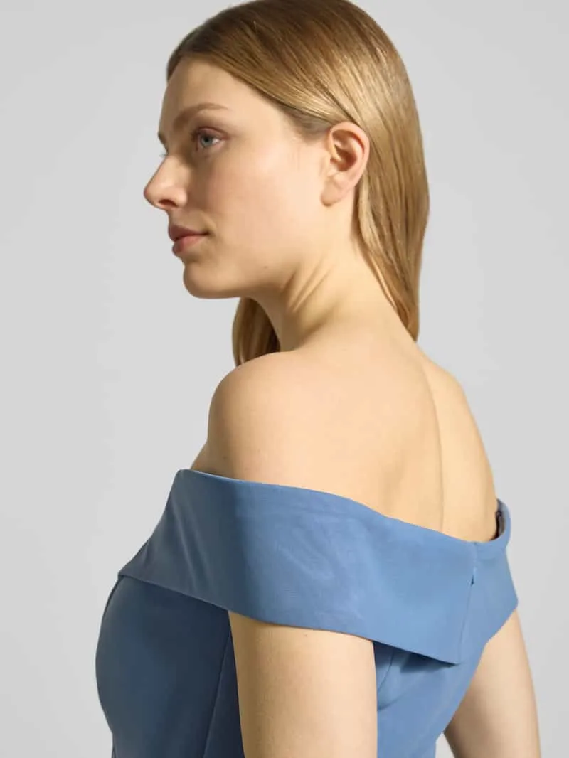 TROYDEN COLLECTION Avondjurk in Off-shoulder-look lichtblauw, foto 3