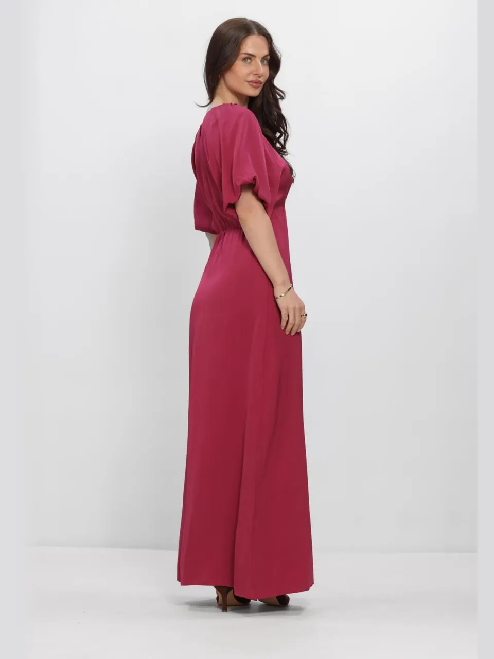 SELECTED WOMEN Dames Jurken Slflaurina Regular 2/4 Ankle Dress - Bordeaux, foto 3