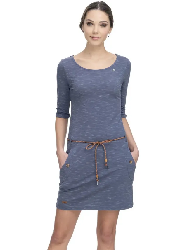 Ragwear Damesjurk Ragwear Tanya Slub blauw