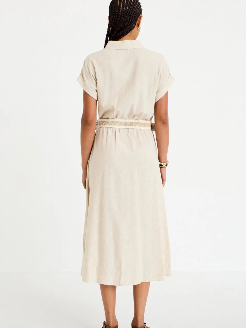 Cache Cache linnen blousejurk beige, foto 3