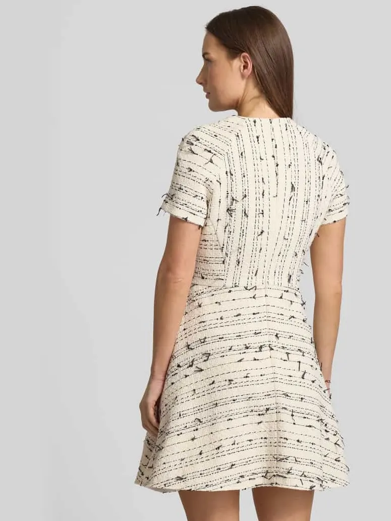 Boss Getailleerde kokerjurk van Katoenmix Model 'DATARNI1' offwhite, foto 3