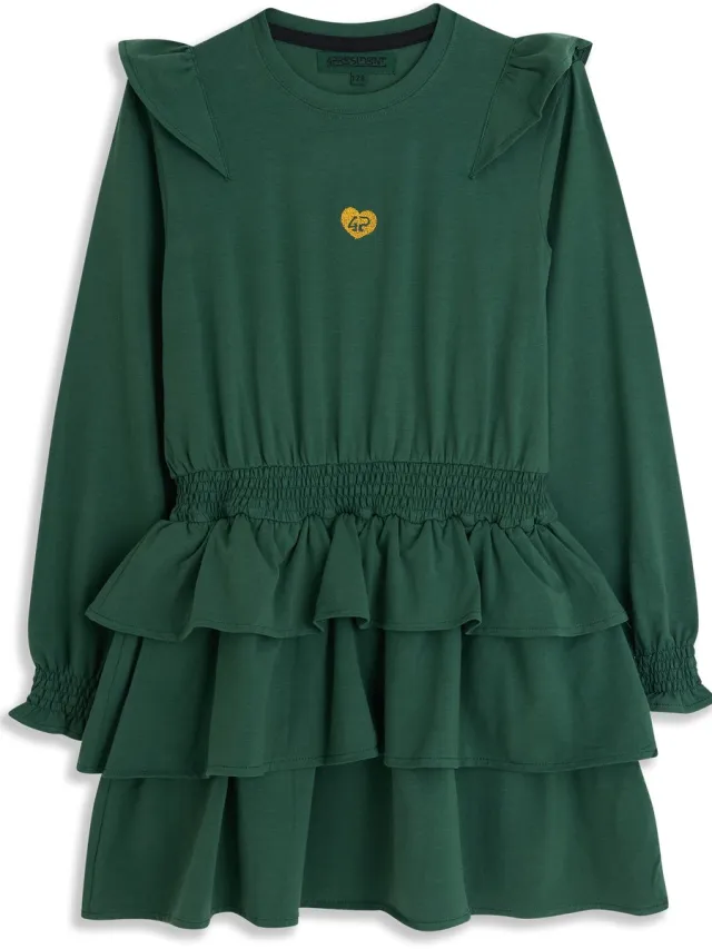 4President Meisjes jurk - Green - Meisjes jurken