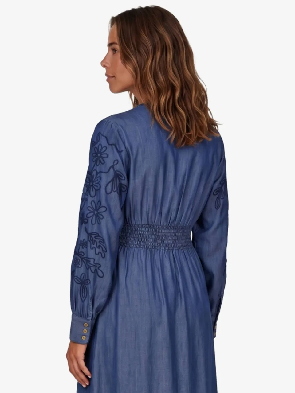 Didi gebloemde blousejurk - blauw, foto 4