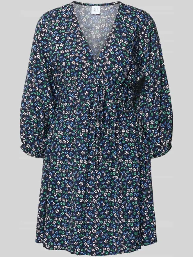 Gap mini-jurk van pure viscose met een florale all-over print blauw, foto 2