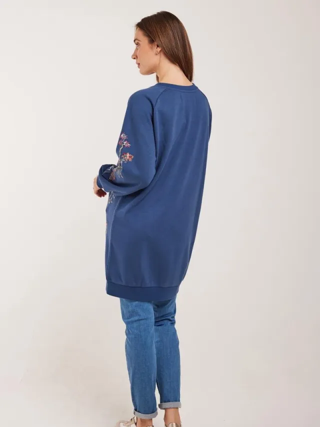 Didi Dames Sweat dress Kyra Blue Festival embro Blauw