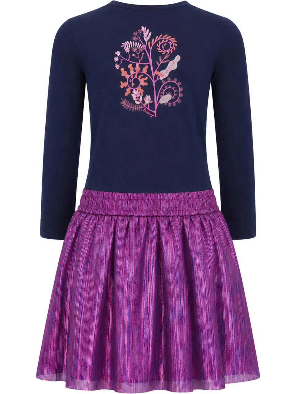 B.Nosy Daisy midi jurk met backprint donkerblauw donkerblauw/paars, foto 5