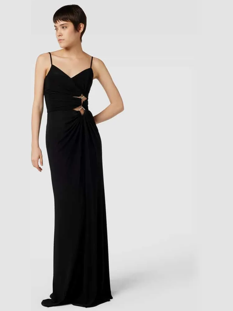 TROYDEN COLLECTION Maxi-jurk met cut-outs Zwart