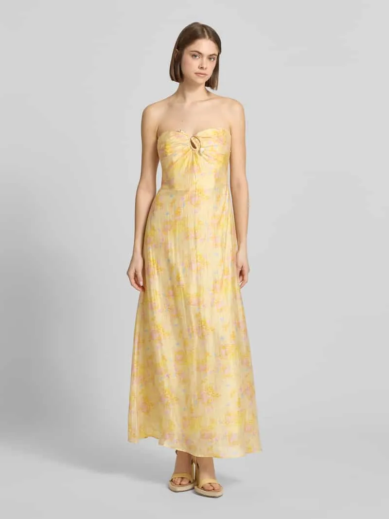 bardot Maxi-jurk in off-shoulder-look model 'AMINA' Geel