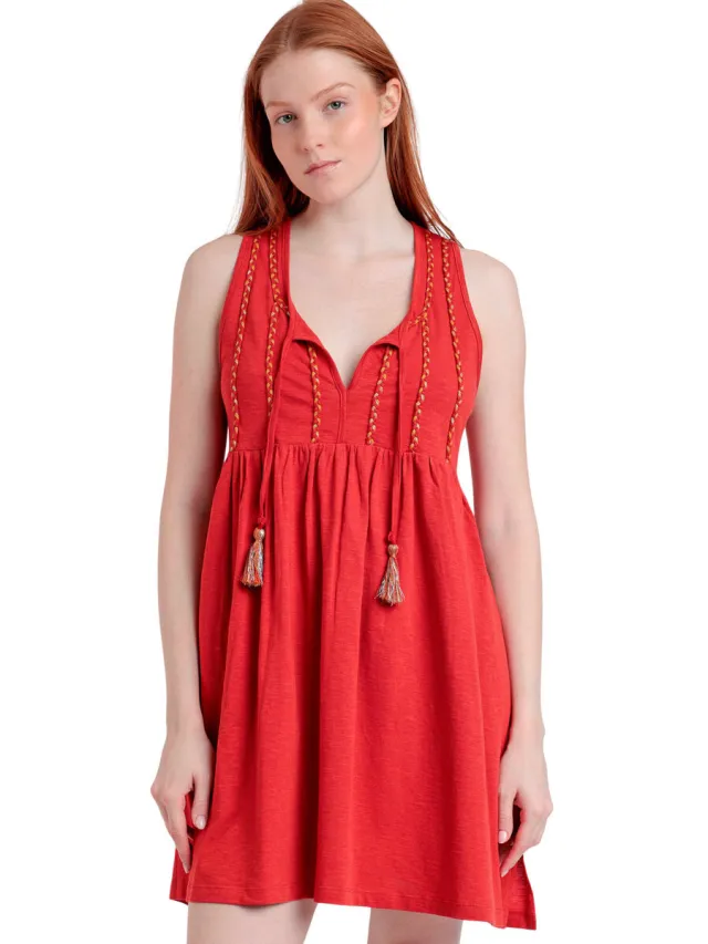 Admas Korte Jurk Admas Mouwloze zomerjurk Barbados Beach Oranje