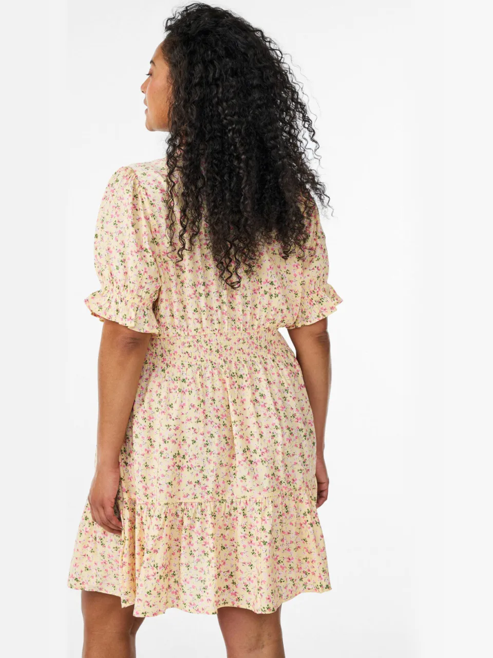 Zizzi viscose blousejurk Plus Size - lichtgeel, foto 3