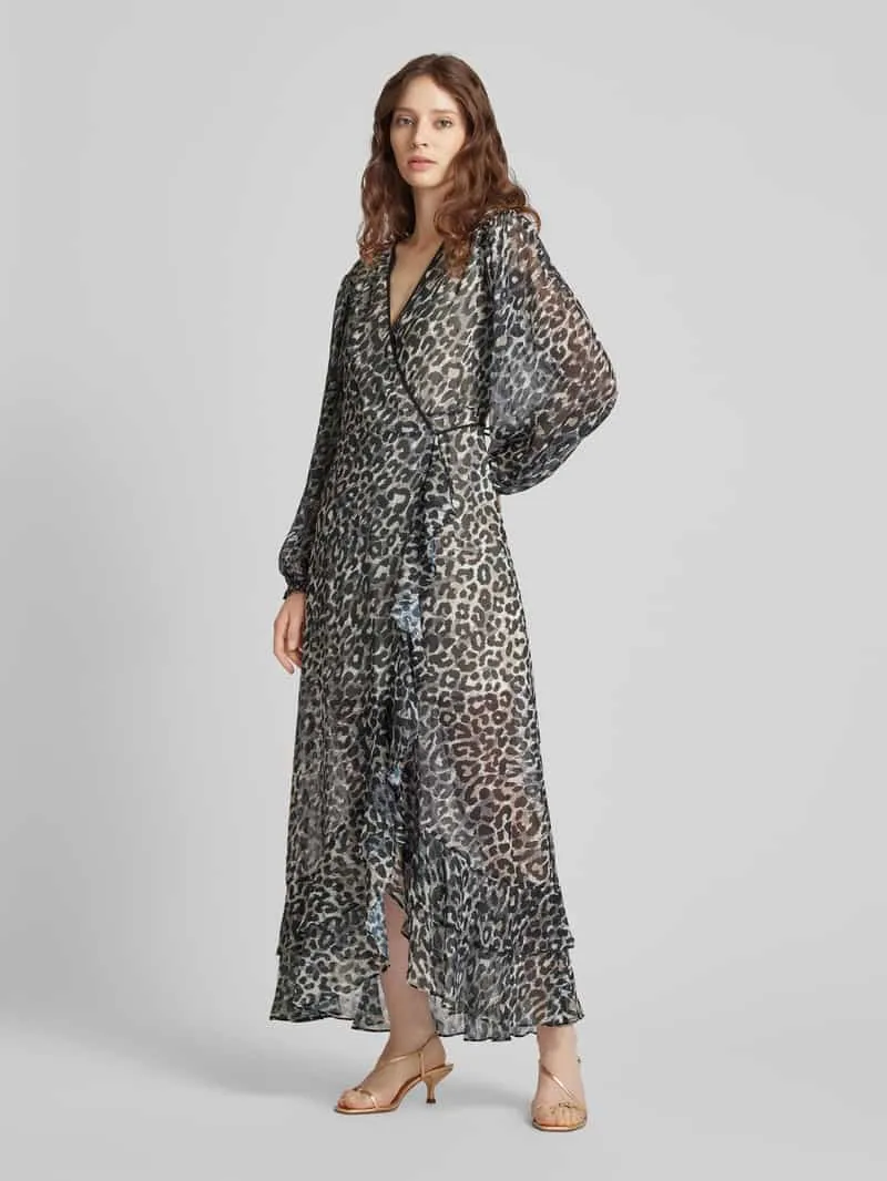 Guess Maxi-jurk in wikkellook, model 'FELISIA' zwart, foto 4