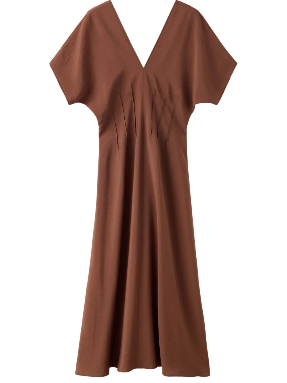 Mango midi jurk - donkerbruin, foto 2