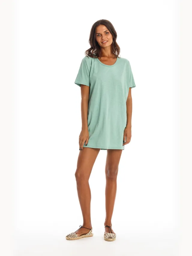 RAVENS VIEW IBIZA dames vegan Jurk Jane Cameo Groen Lichtgroen