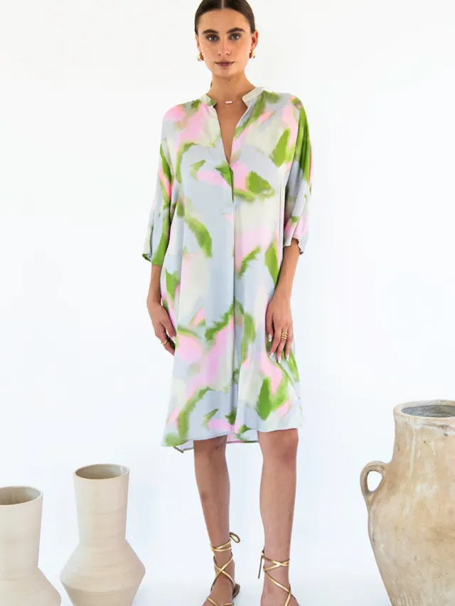 Neu Nomads dames vegan Jurk Kerala Dreamy Print meerkleurig
