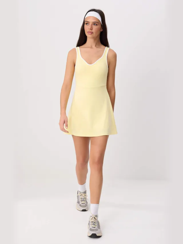 Trendyol TRENDYOLMİLLA Dames Geel Colorblock Kort / Mini Mouwloos Sportkleding A-lijn Jurken