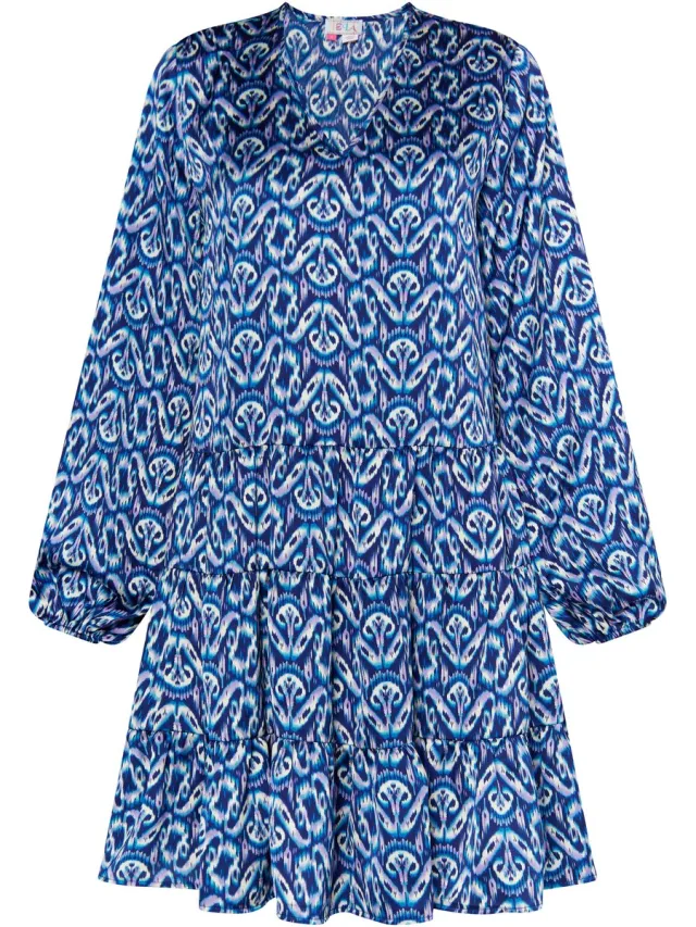IZIA Jurk Blauw Veelkleurig