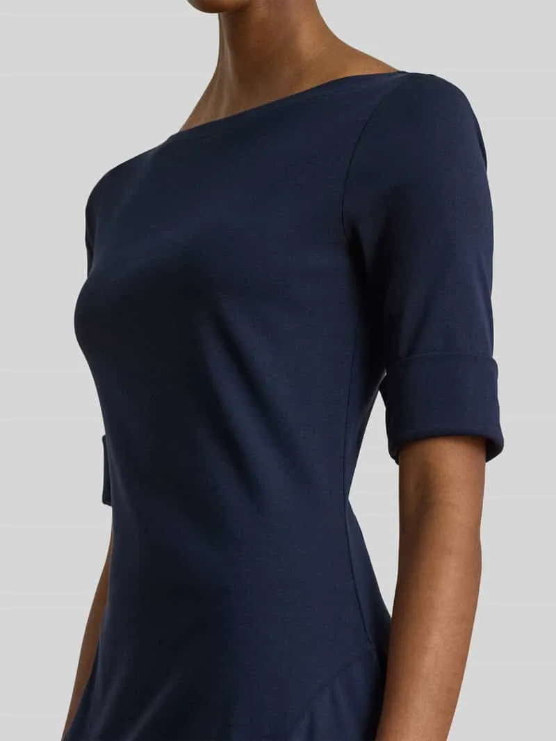 Lauren Ralph Lauren regular fit jersey jurk van katoenmix model 'MUNZIE' donkerblauw, foto 4